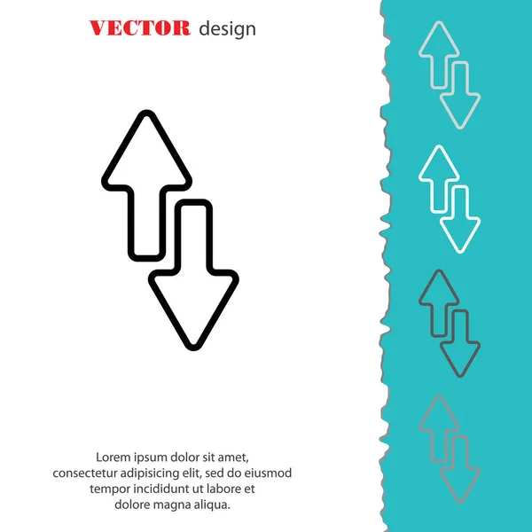 Flechas ícone plano — Vetor de Stock