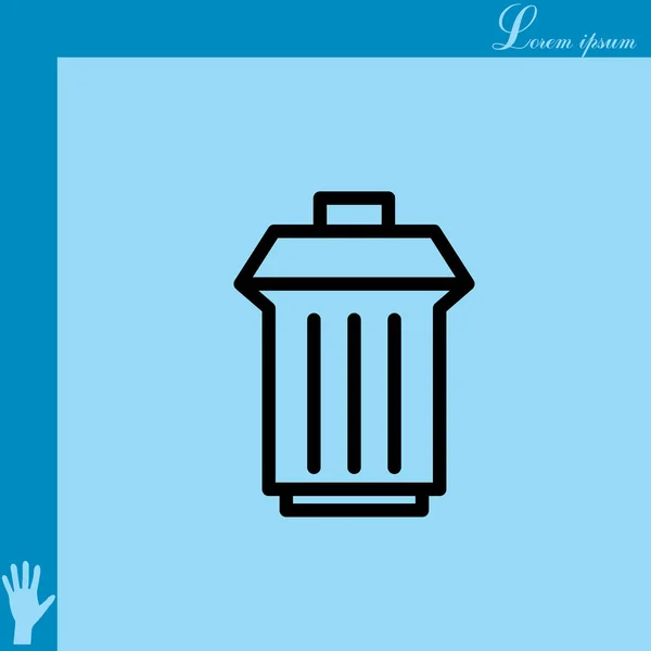 Pictograph of trashcan icon — Stock Vector
