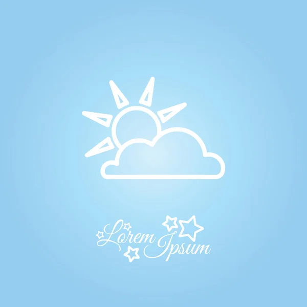 Icona nuvola solare — Vettoriale Stock
