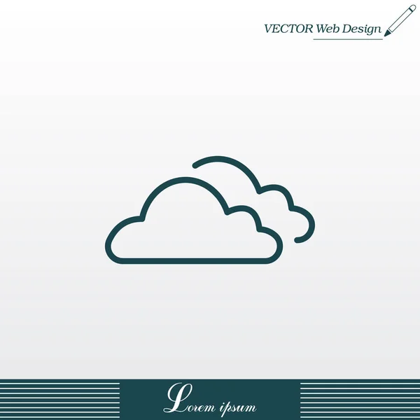 Icono de línea meteorológica — Vector de stock