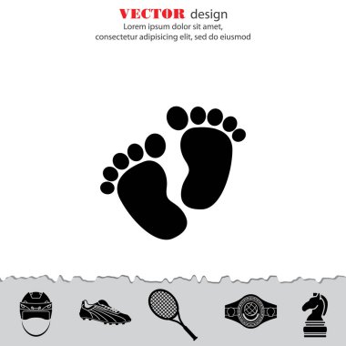 ayak izleri düz simgesi