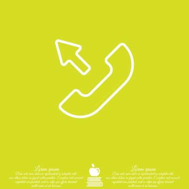 Giden arama düz simgesi