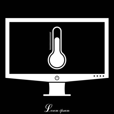 Web simgesi. Termometre