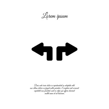 oklar sağ ve sol düz simgesi