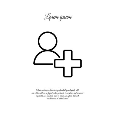 Kişiler düz simgesi ekleme