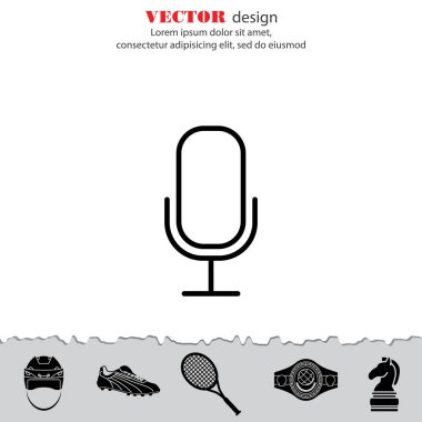 mikrofon düz simgesi