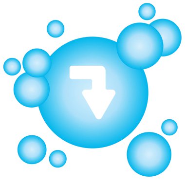 Ok sağ ve düz simgesi