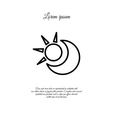 Web simgesi. Güneş ve ay