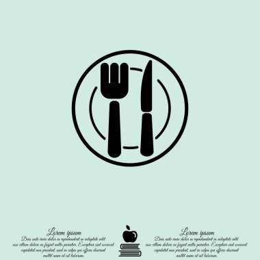 çatal bıçak takımları düz simgesi