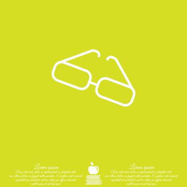 Gözlüklerin Düz Simgesi