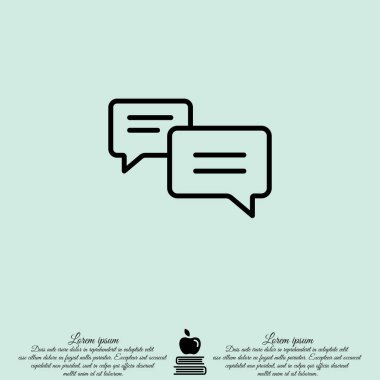 iletişim düz simgesi