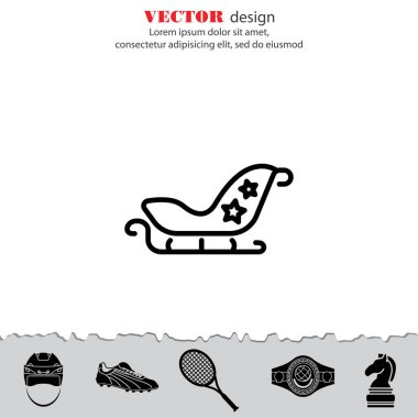 Noel Baba kızağa düz simgesi