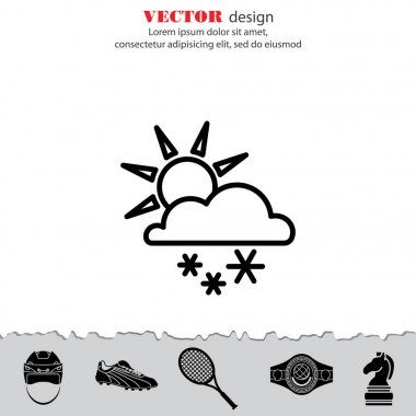 Güneş, bulutların ve kar