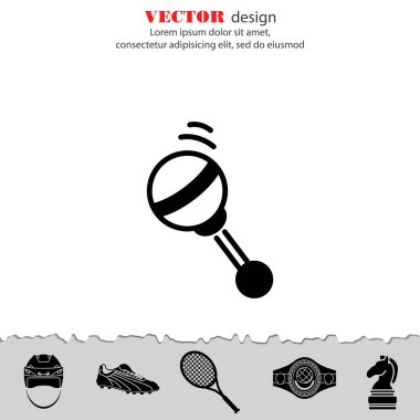 çıngırak oyuncak düz simgesi