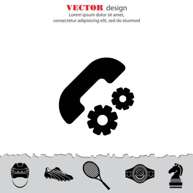 Telefon yapılandırma düz simgesi