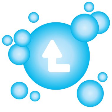 Ok sol-yukarı düz simgesi