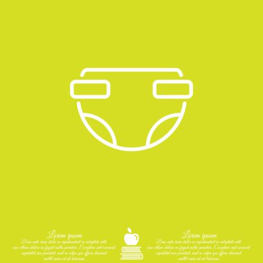 Bebek bezi düz simgesi