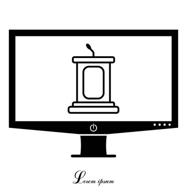 tribün düz simgesi