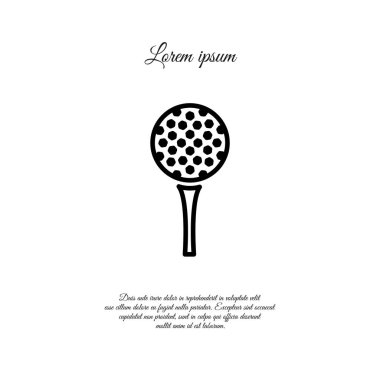 Golf topu tee simgesini