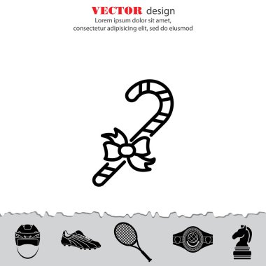 Noel candy düz simgesi