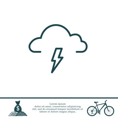 Fırtına düz simgesi