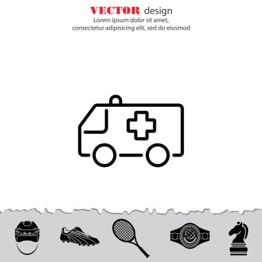 Ambulans çizgisi simgesi