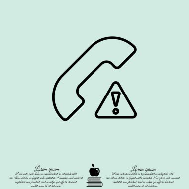 Uyarı arama düz simgesi