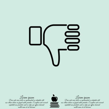 Başparmak düz simgesi