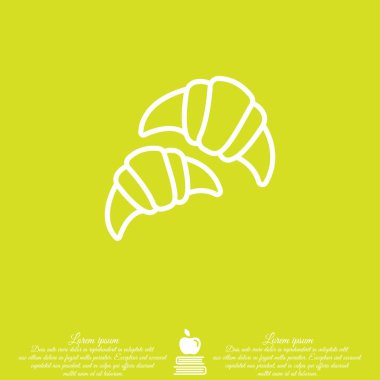 kruvasan düz simgesi