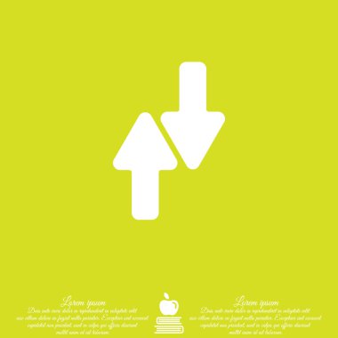 Oklar yukarı-aşağı düz simgesi