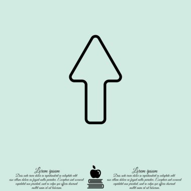 Simge yukarı yön ok