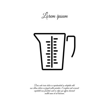 Ölçüm Kupası düz simgesi