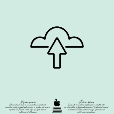 Web satırı simgesi. Bulut upload