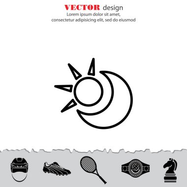 Web simgesi. Güneş ve ay