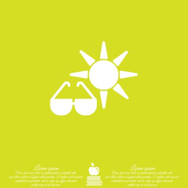Güneş ve gözlük simgesi