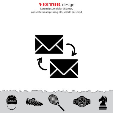 Eşitleme iletileri düz simgesi