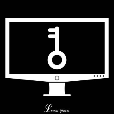 anahtar düz simgesi