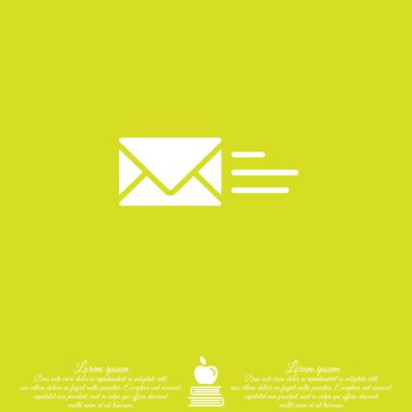 Gönderen ileti düz simgesi