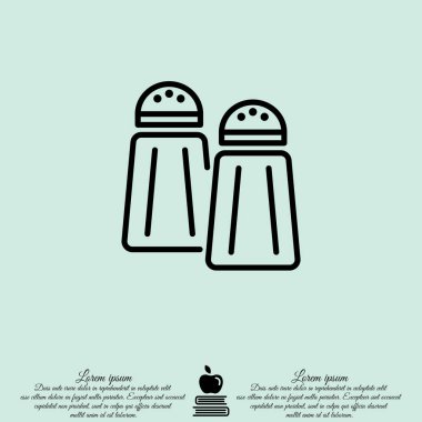 Tuz ve biber düz simgesi