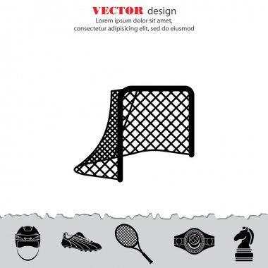 Hokey kapı düz simgesi