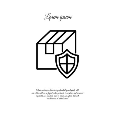 Satınalma koruma düz simgesi