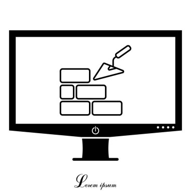 tuğla ve mala düz simgesi