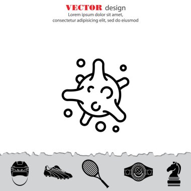 Bakteri düz simgesi