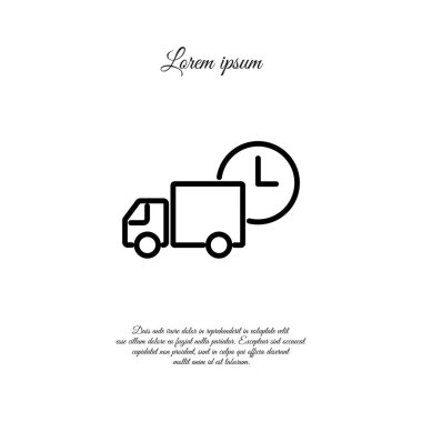 Ekspres teslimat düz simgesi