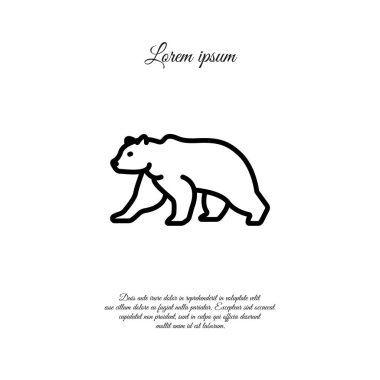 Ayı vahşi hayvan simgesi