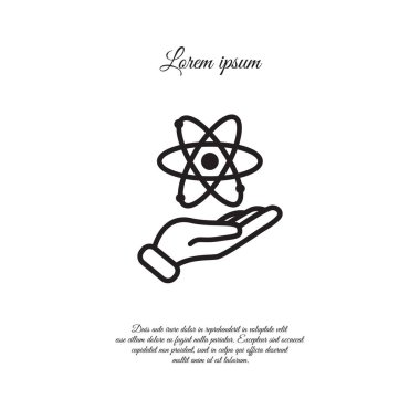 Atom içinde el simgesi