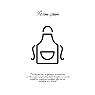 Önlük düz simgesi