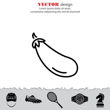 Patlıcan düz simgesi