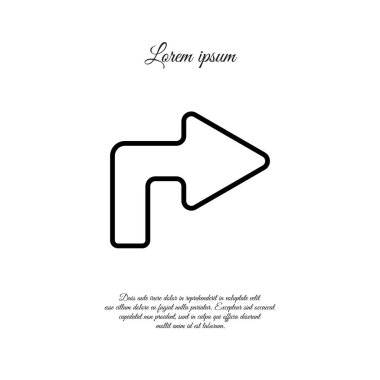 düz simgesini sağ ok