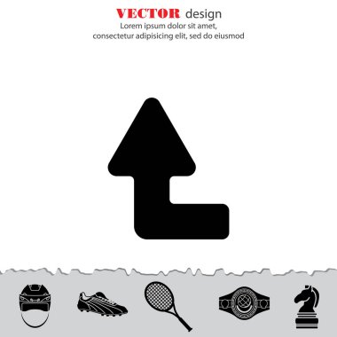 Ok sol-yukarı düz simgesi